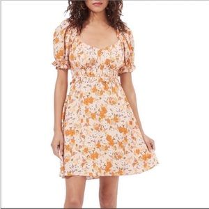 ASTR team-orange floral mini Large dress